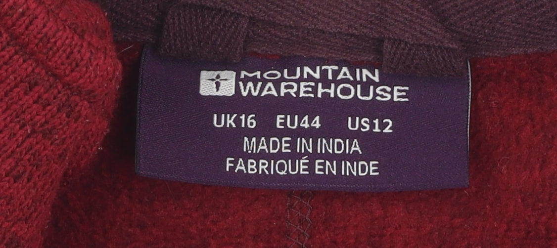 Unisex Adults UK Size 16 Mountain Warehouse Red Fleece