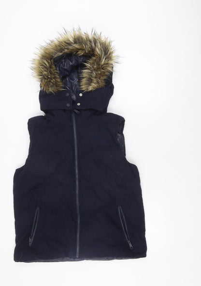 Gap Women's Black Hooded Puffer Jacket XL