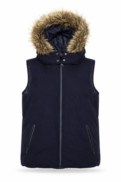 Gap Women's Black Hooded Puffer Jacket XL
