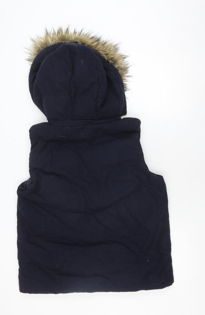 Gap Women's Black Hooded Puffer Jacket XL