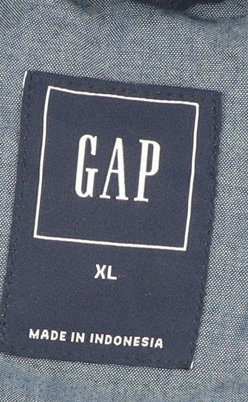 Gap Women's Black Hooded Puffer Jacket XL