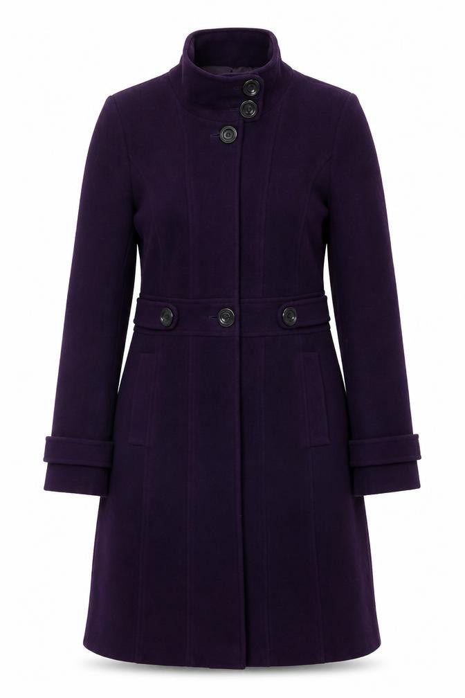 Womens UK Size 8 Laura Ashley Purple Overcoat