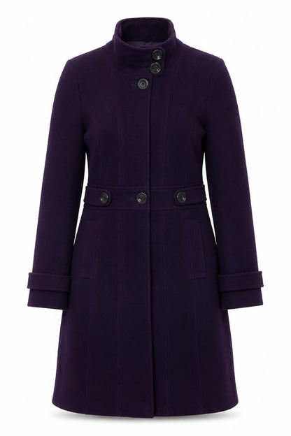 Womens UK Size 8 Laura Ashley Purple Overcoat