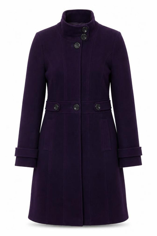 Womens UK Size 8 Laura Ashley Purple Overcoat