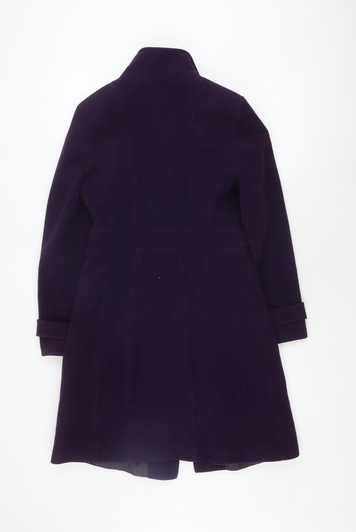 Laura Ashley Women's Purple Classic Overcoat Size 8 Formal
