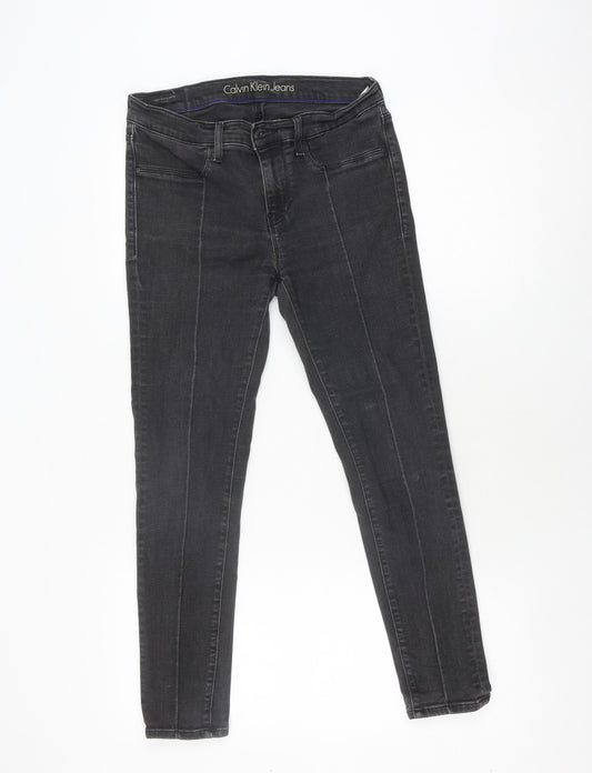 Calvin Klein Women's Black Skinny Mid-Rise Jeans