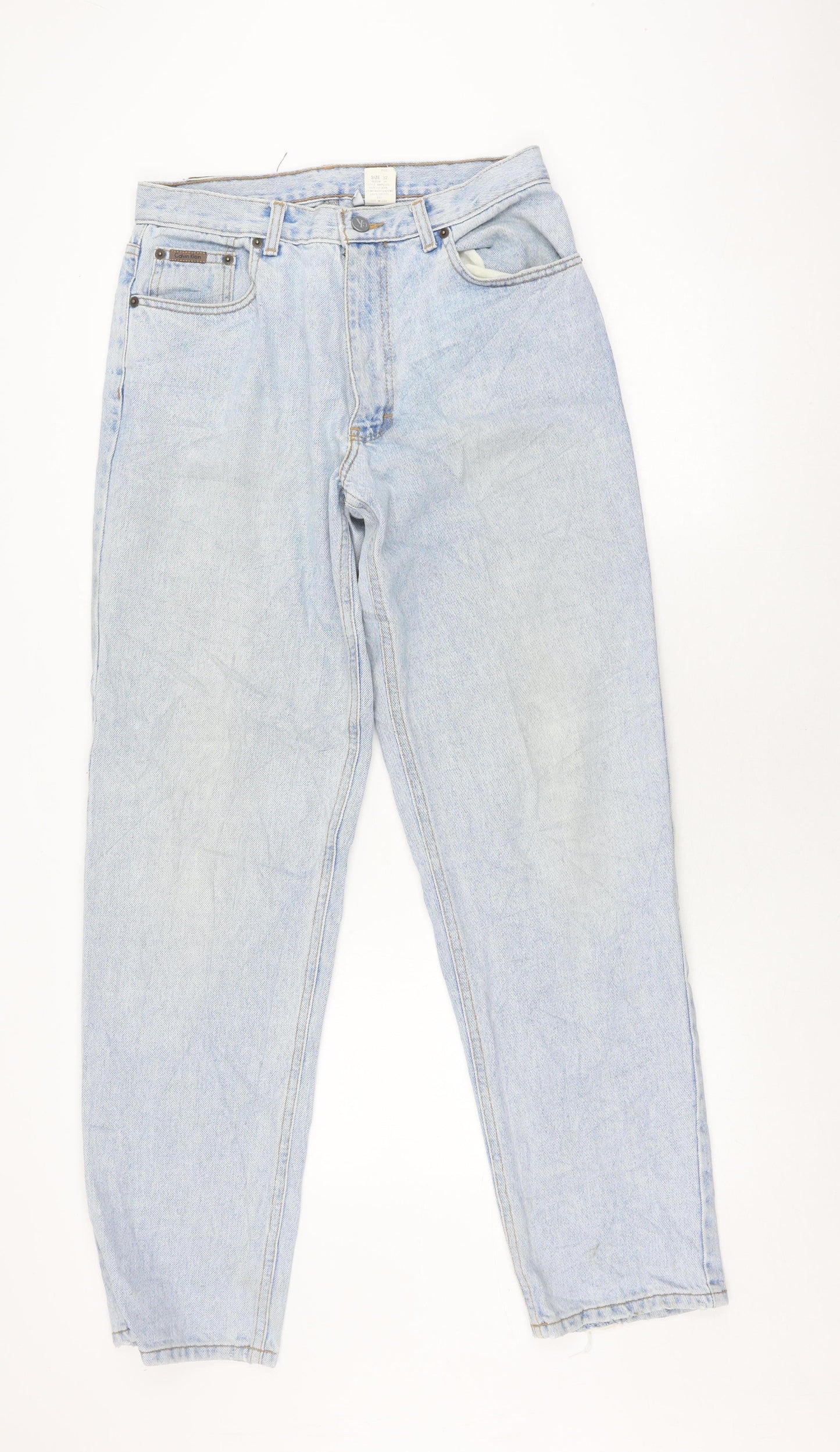 Calvin Klein Women's Blue Relaxed Straight Jeans Size 32