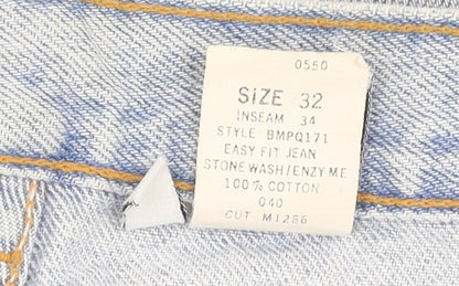 Calvin Klein Women's Blue Relaxed Straight Jeans Size 32