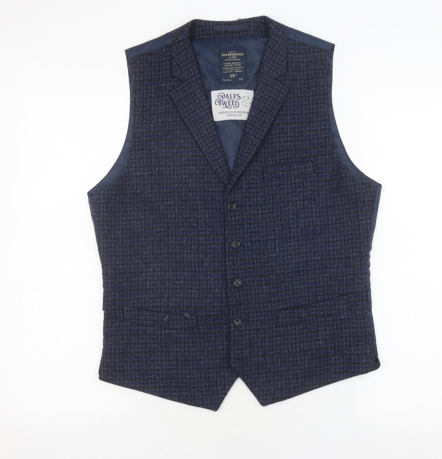 Mens UK Size 38 Hammond & Co. Regular Blue Suit Waistcoat