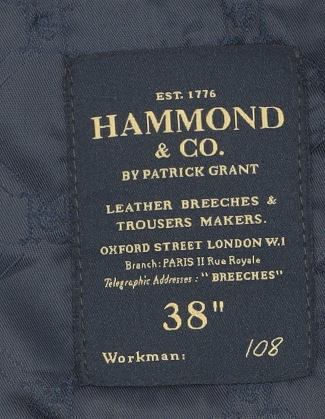 Mens UK Size 38 Hammond & Co. Regular Blue Suit Waistcoat