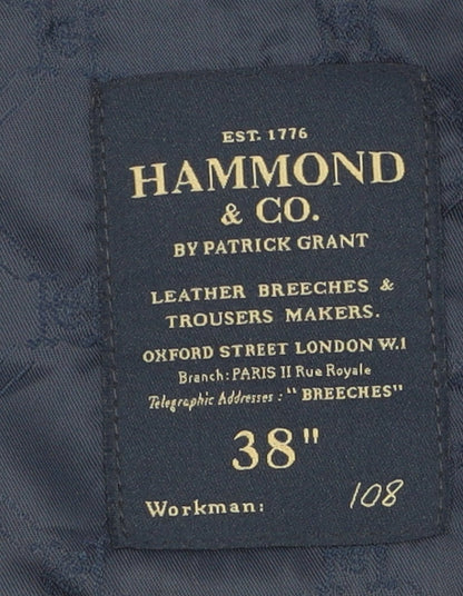 Mens UK Size 38 Hammond & Co. Regular Blue Suit Waistcoat