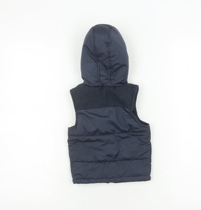 Disney Unisex Baby Blue Hooded Puffer Jacket, 12-18M