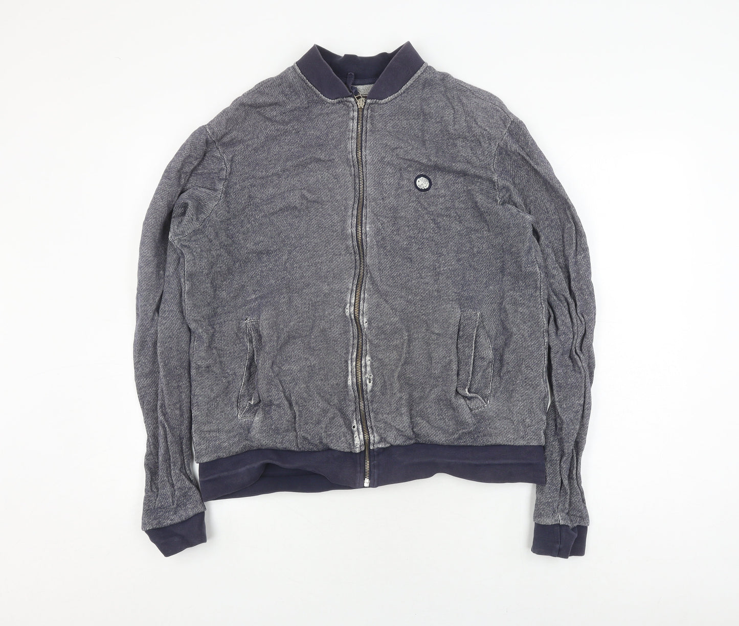 Mens UK Size L Pretty Green Grey Bomber Jacket