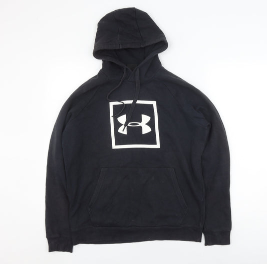 Under Armour Men's Black Hoodie M Logo Fleece Pullover
