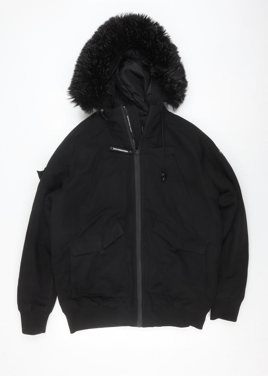 Mens UK Size S Goodfornothing Black Bomber Jacket