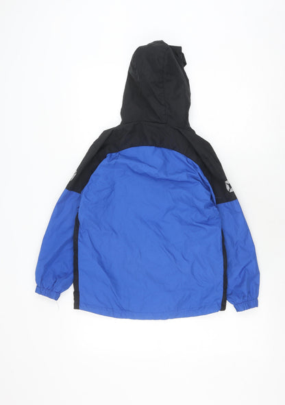 Stanno Boys Blue Windbreaker Jacket Size 11 Hooded