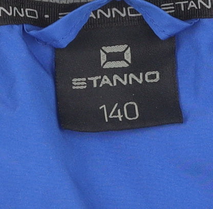 Stanno Boys Blue Windbreaker Jacket Size 11 Hooded