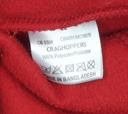 Craghoppers Women's Red Full Zip Fleece Hoodie Size 8