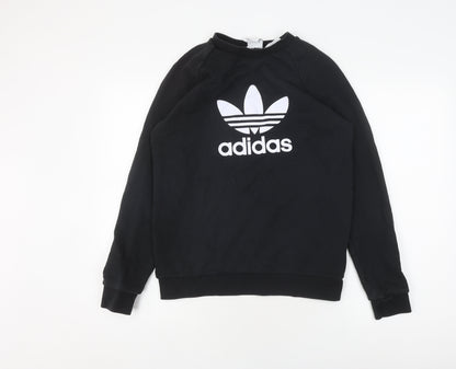 Adidas Men's Black Logo Sweatshirt, Size S, Pullover
