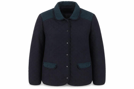 Womens UK Size 2 EWM Black Quilted Coat