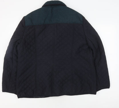 Womens UK Size 2 EWM Black Quilted Coat