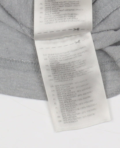 Reebok Women’s Grey V-Neck T-Shirt, Size S