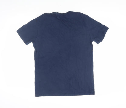 Levi's Men's Blue Medium Logo Crew Neck T-Shirt