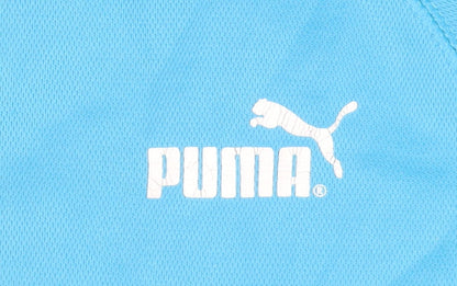 Puma Unisex Blue Running T-Shirt M Lightweight Logo
