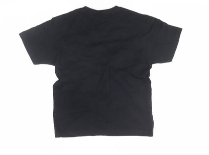 UFC Boys Black Cotton Logo T-Shirt, Size 8-10