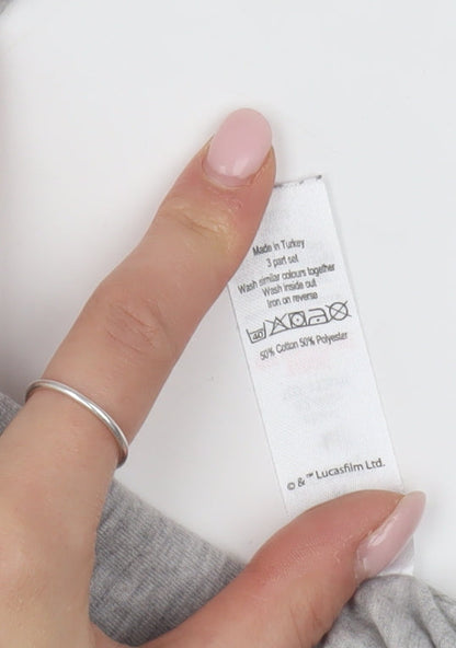 George Men's Grey Star Wars Mandalorian T-Shirt L