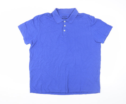 Maine Men's Blue XL Regular Fit Polo Shirt