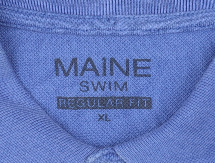 Maine Men's Blue XL Regular Fit Polo Shirt