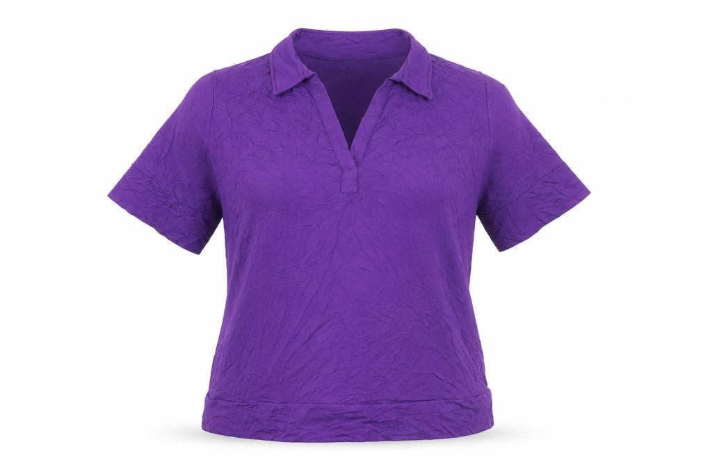 Womens UK Size L Long Tall Sally Purple Basic Polo