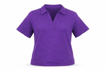 Womens UK Size L Long Tall Sally Purple Basic Polo