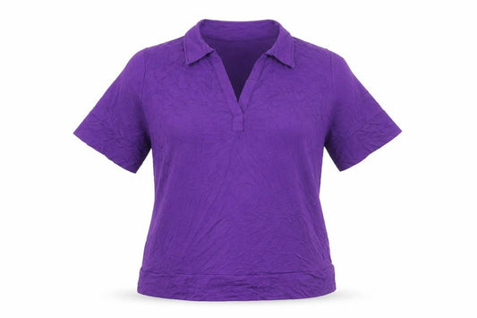 Womens UK Size L Long Tall Sally Purple Basic Polo