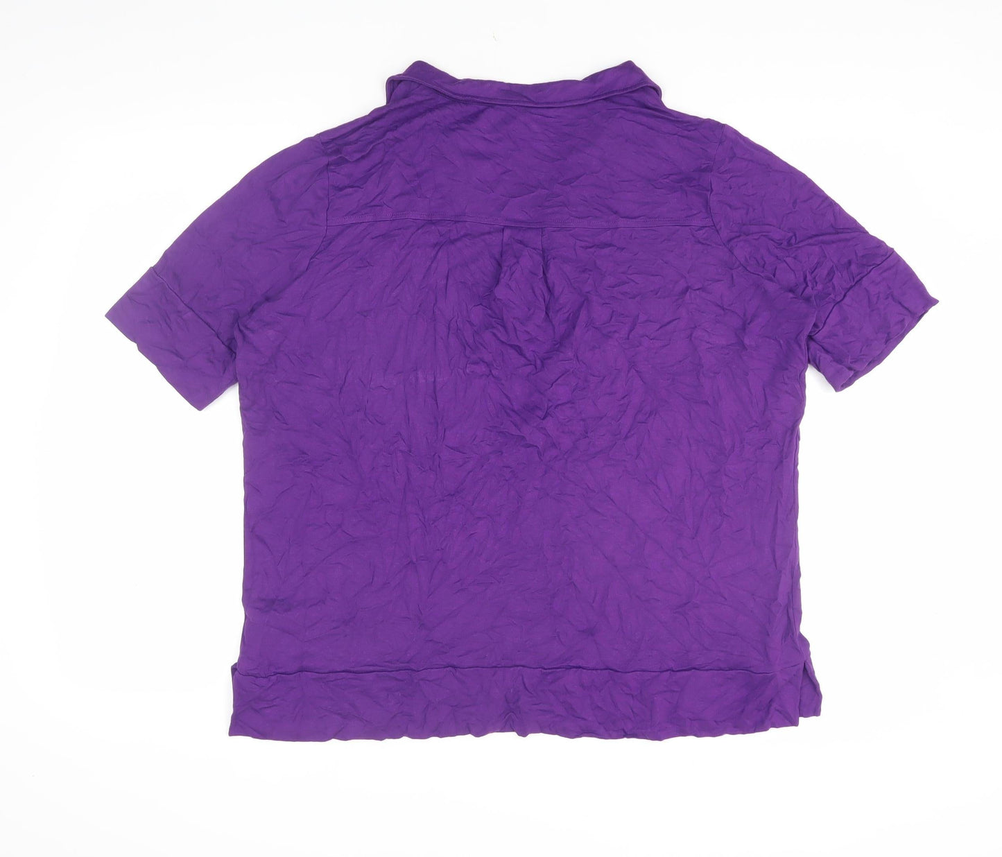 Womens UK Size L Long Tall Sally Purple Basic Polo