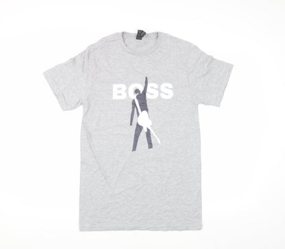 Mens UK Size S Gildan Grey  T-Shirt