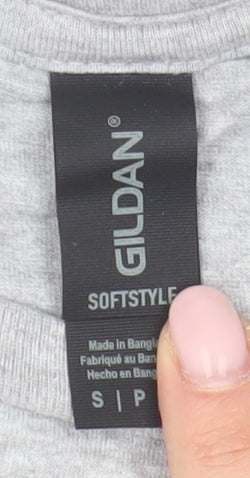 Mens UK Size S Gildan Grey  T-Shirt