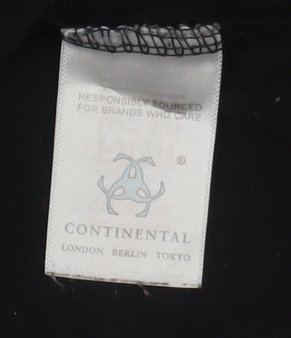 Mens UK Size M Continental Black  T-Shirt
