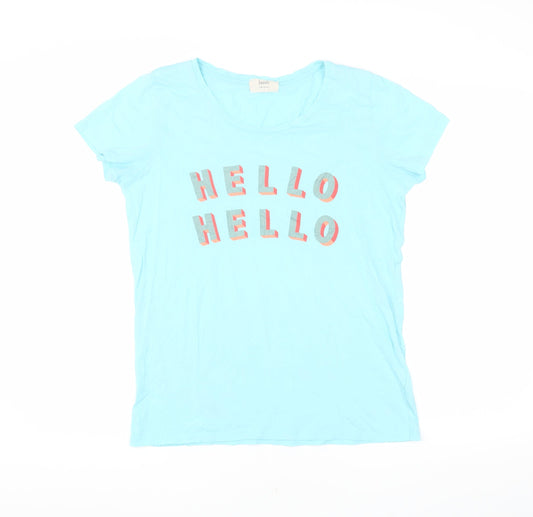 Hush Women's Blue Cotton T-Shirt, Size 8, Casual Spring