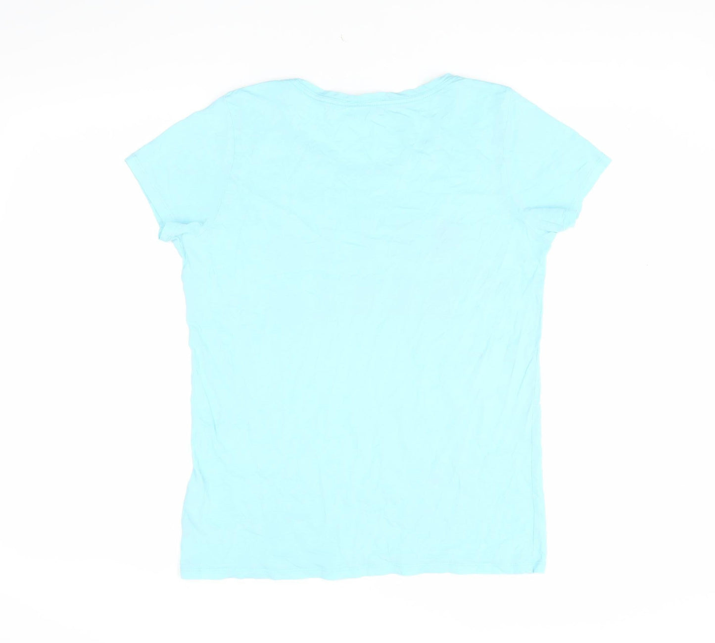 Womens UK Size 8 Hush Blue Basic T-Shirt