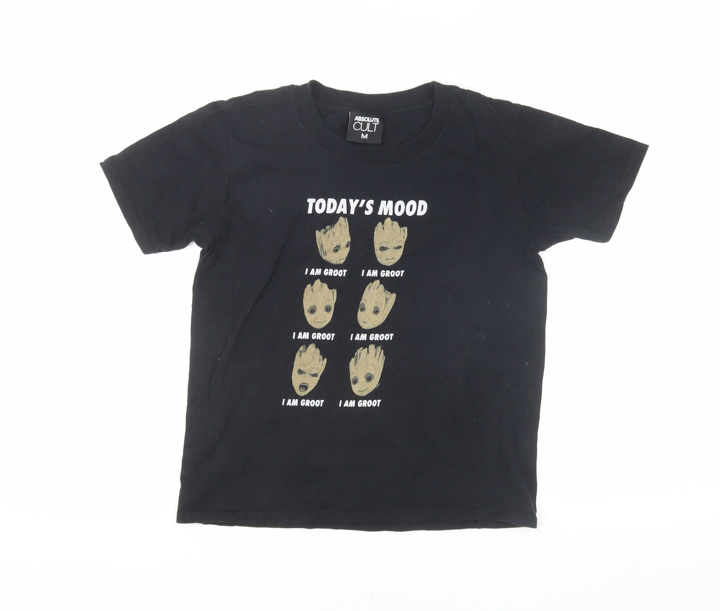 Absolute Cult Black Groot Graphic T-Shirt - Girls M