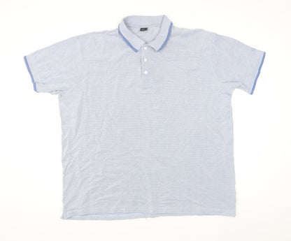 Cotton Traders Men's Blue Short Sleeve Polo 2XL