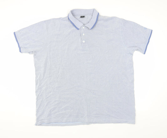 Cotton Traders Men's Blue Short Sleeve Polo 2XL