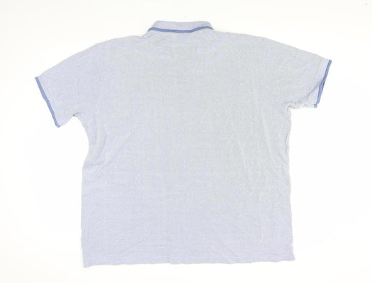 Cotton Traders Men's Blue Short Sleeve Polo 2XL