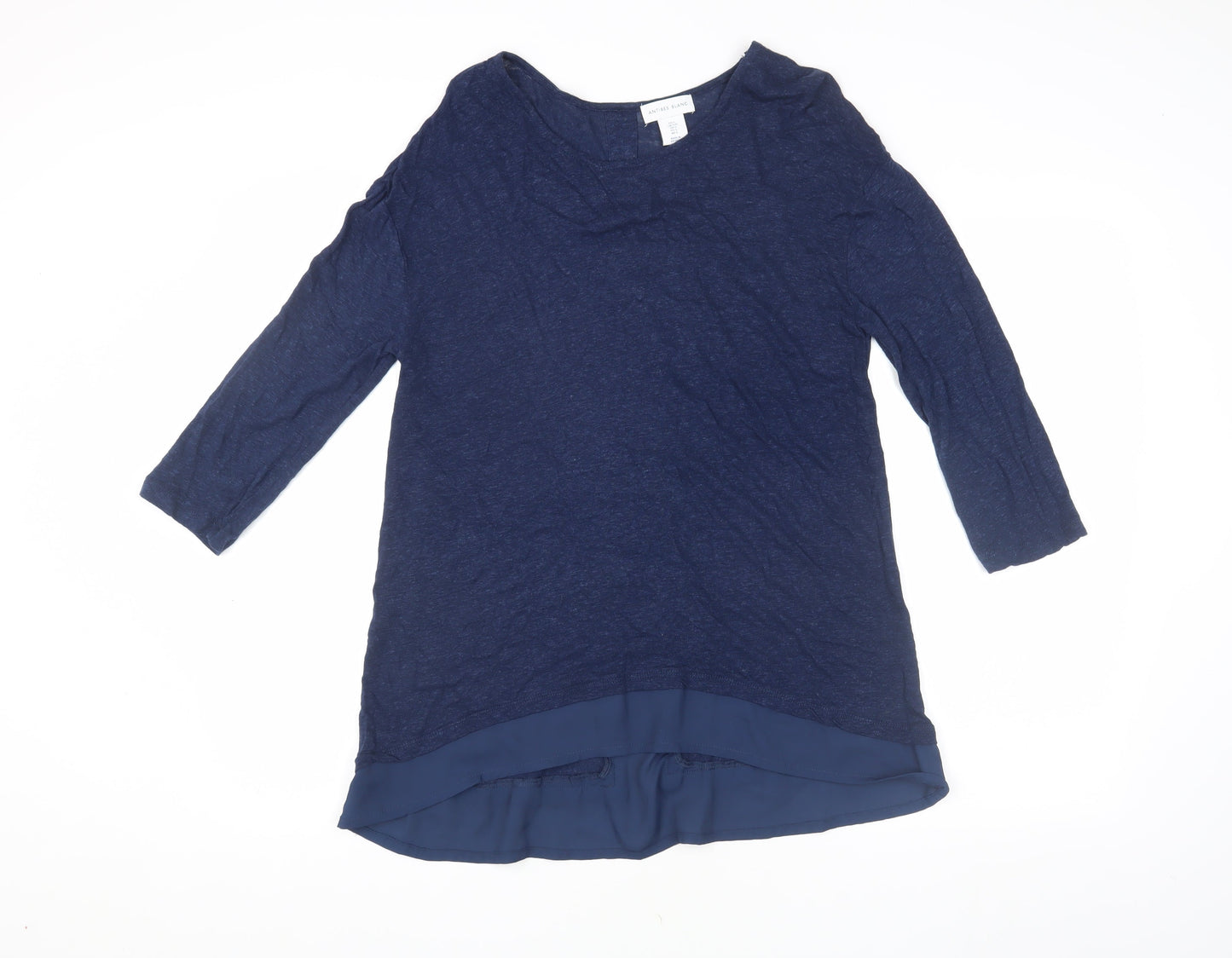 Antibes Blanc Women's Blue Tunic in Size L, Relaxed Fit