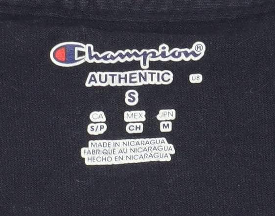 Mens UK Size S Champion Black  T-Shirt