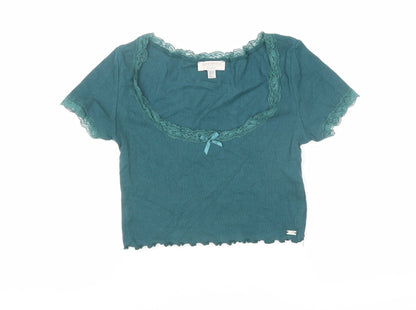 Teens UK Size S Pacific Republic Green Basic T-Shirt