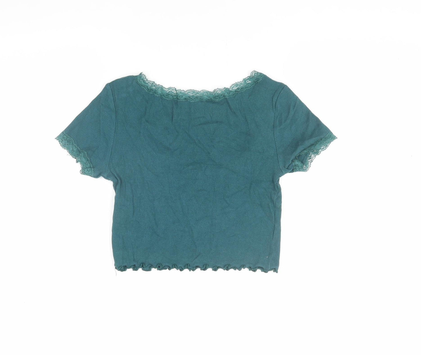 Teens UK Size S Pacific Republic Green Basic T-Shirt