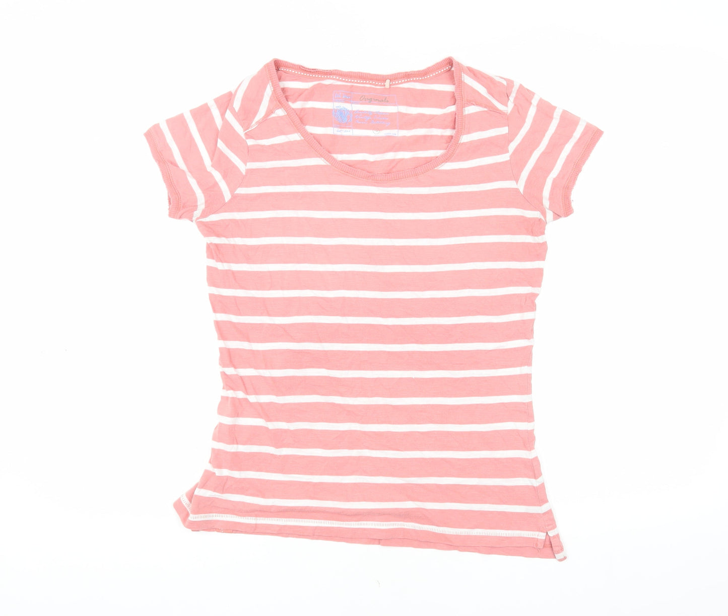 Womens UK Size 10 Fat Face Pink Basic T-Shirt